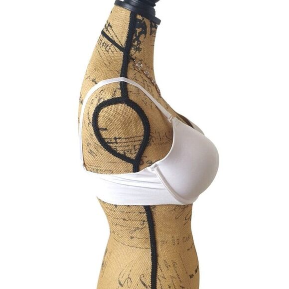 Ambrielle 36D Super Push-Up Plunge Convertible Bra White - Picture 3 of 5